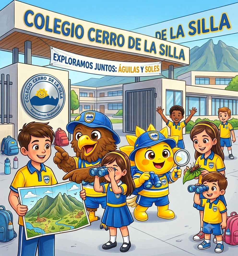Niños explorando y aprendiendo en el Colegio Cerro de la Silla